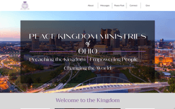 Peace Kingdom Ministries of Ohio website screenshot