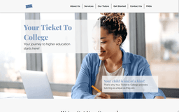 Your Ticket To College website screenshot